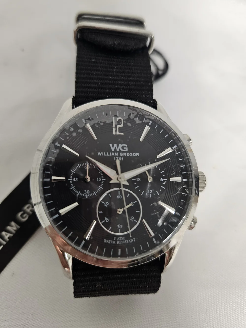 William‎ Gregor Black Dial Men's Chronograph Watch